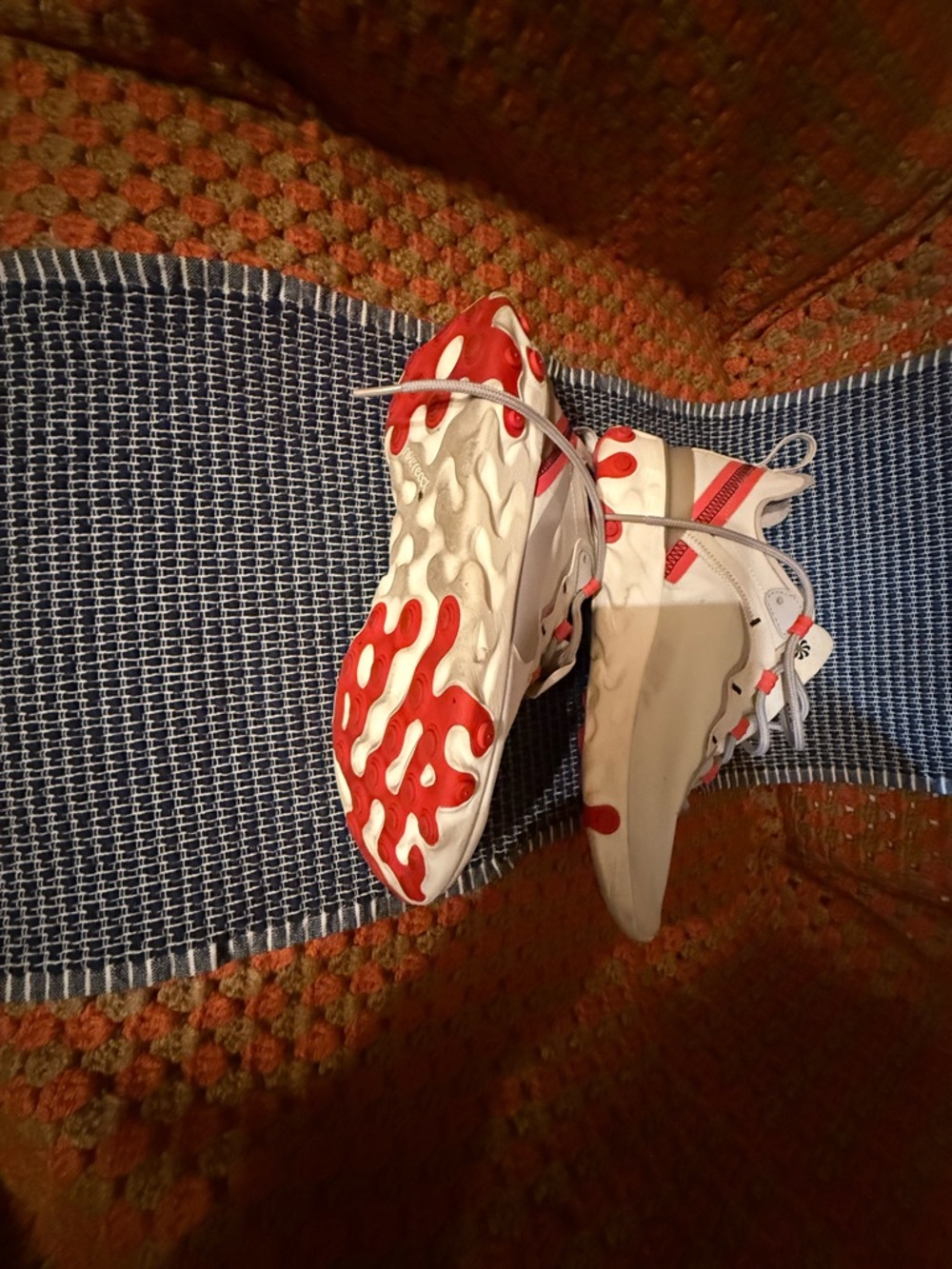 Womens React Element 55 Shoes Platinum Tint/Silver Lilac White and Red - Picture 7 of 9